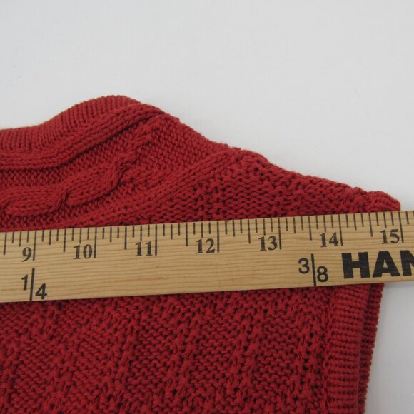 Christopher & Banks Women's Sleeveless Vest Burn Orange w/Toggle Button Size XL - Picture 6 of 10